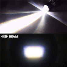 3X H4 LED Scheinwerfer Kleine GlüHbirne LED Motorrad Modifizierter Scheinwerfer Integriertes Zwei Farbiges Scheinwerfer ZubehöR