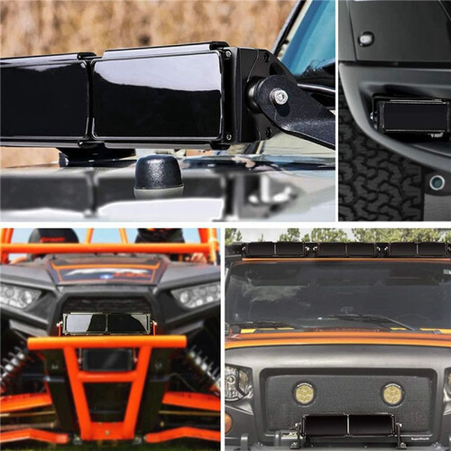 3X Capa Protetora de Lente Preta de 20 Polegadas para CaminhãO com Barra de Luz LED Offroad 4WD SUV ATV 2
