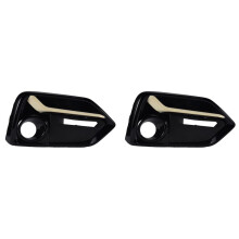 2PCS Right Front Bumper Fog Light Cover Trim Headlights Covers Frame Hole for Type R 2017-2021