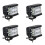 4X Auto Triple Side Lighted Work Light Dome Light Burst Flashing Headlight Spotlight Strobe Light LED Auto Supplies E 1