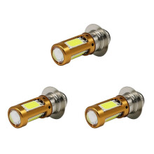 3X H6M PX15D P15D LED Motorcycle Headlights Hi-Lo Bulb for Motorbike Scooter Moped Light White 1500Lm 12-30V