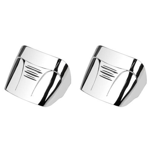 2X Chrome Tail Light Visor Cover for  Dyna Softail FXD FLHT FLST FXR FLTR 883