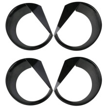 4x Couverture D'Habillage de Lunette de Phare Avant Yeux en ColèRe pour Renegade 2015 2016 2017 2018 (Noir)