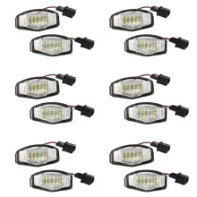 12Pcs Car Led License Plate Light License Plate Light Lamp for Accord Black
