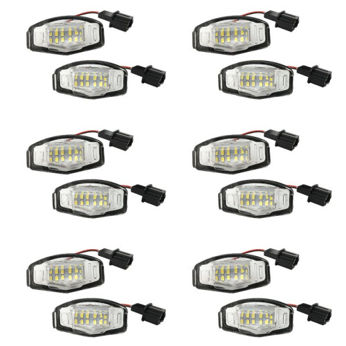 12Pcs Car Led Targa Luce Luce Targa Luce per    Accord Nero