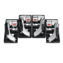 4Pcs/Set Car Interior Door Handle 82620-2Z02 for Tucson 2005-2009 Inner Door Chrome Handle Replacement