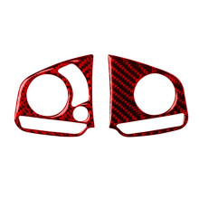 Steering Wheel Button Cover Trim Decor Sticker ABS Red Carbon Fiber for 10Th Gen 2016 2017 2018 2019
