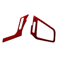 ABS Red Carbon Fiber Side Air Vent Outlet Cover Trim Decor Sticker for 10Th Gen 2016 2017 2018 2019(LHD)