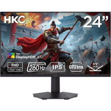 HKC G24H3D 24 inch Gaming Monitor 1920 x 1080 260 Hz Fast IPS, 1ms DP/HDMI DisplayHDR400 VESA Black