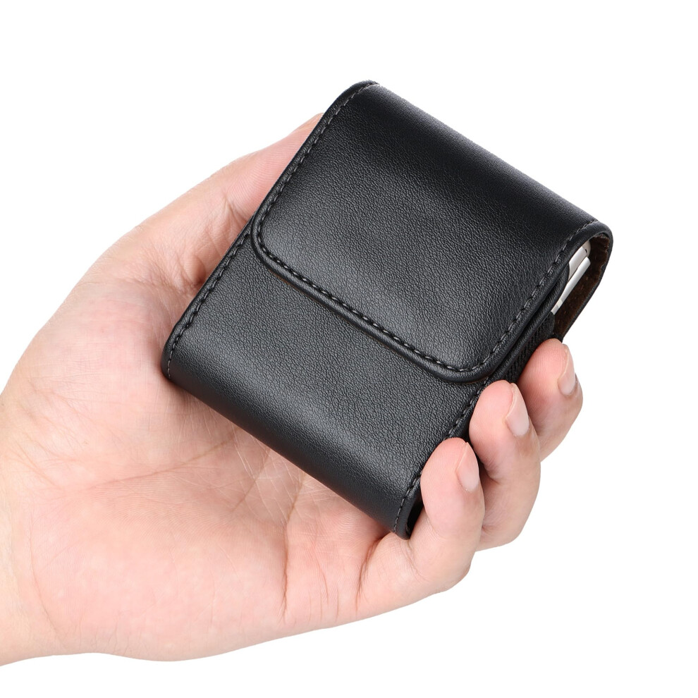Leather Phone Holster With Secure Belt Clip, Universal Pouch For Samsung Galaxy Z Flip 5/4/3, Black 9169991078670