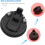 Boat Door Latch Set 3pcs Black Round Flush Pull Slam Latch VibrationProof CorrosionResistant 2