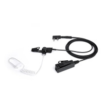 2 Pin Surveillance Earpiece Clear Acoustic Tube for Kenwood BaoFeng Radios with Kevlar Cable