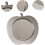 Stainless Steel Dinner Plate 24cm Rustproof Stackable for Camping Picnic and Outdoor Dining 5