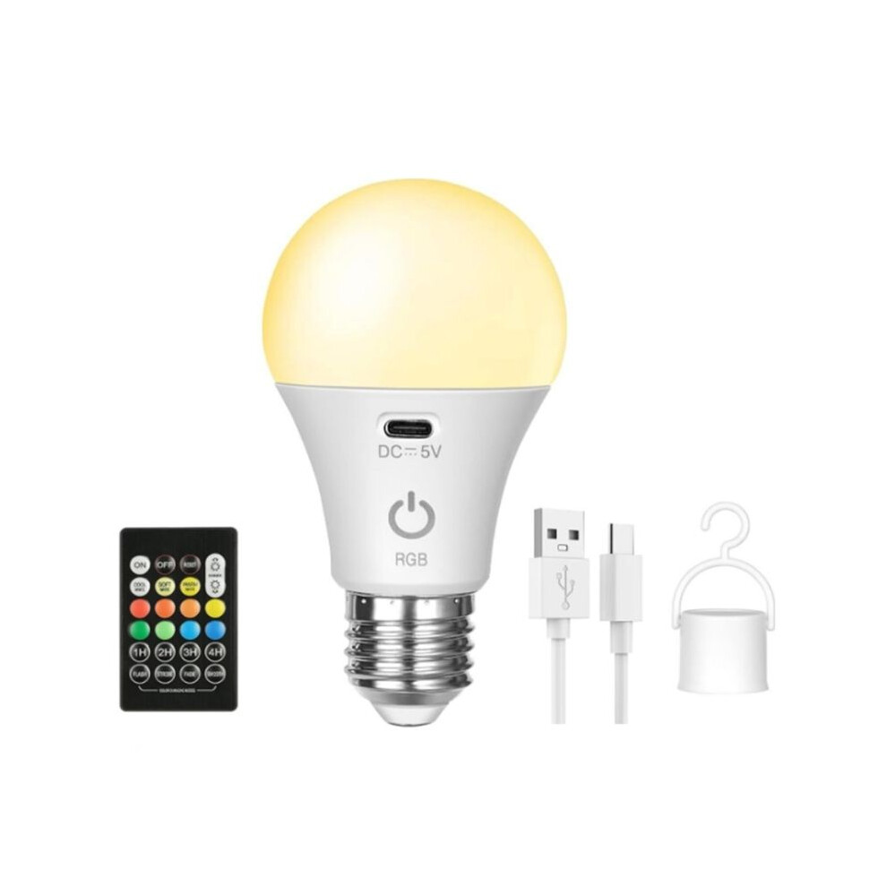 Led Rechargeable Bulbs With Remote E26 Battery Operated Bulb Rgb Changing Bulb With Hook Light 6031945900425