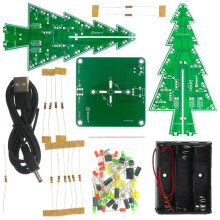 DIY Christmas Tree LED Kit - Flashing Lights Circuit Kit for Festive Electronic Fun Three Colors