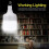 Camping Lantern Dimmable LED Light Bulb 5 Lighting Modes USB Rechargeable Hanging Tent Light Lumen Emergency Lantern 6