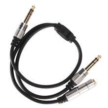 Premium 6,35 mm auf Dual 6,35 mm Y-Splitter-Kabel für Audiogeräte 50 cm