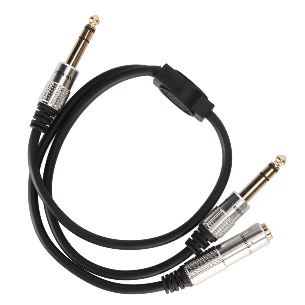 1/4 Inch Stereo Y Splitter Cable 6.35Mm To Dual 6.35Mm Male To Female 19.7In 8181388892103