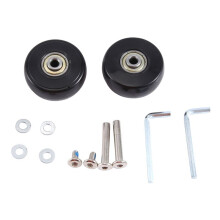 50X22Mm Set med 2 BagageväSka ErsäTtningshjul, PU-SväNgbara LäNkhjul KolståLlager Reparationssatser