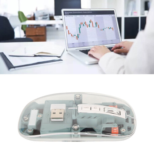Green Transparent Silent Bluetooth Mouse