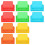 100 Pieces File Folder Tabs 3.15 Inch Hanging File Folder Tabs and Inserts Plastic Hanging File Tabs, Multicolor 1