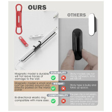 12-Pack Magnetische Pennenhouder, Verstelbare Siliconen Pennenhouder voor Bureau, Koelkast, Whiteboards, Kantoor (Meerdere)