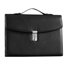 Office Business Briefcase with Combination Lock High Capacity Document Handbag for Business Office Meeting Black