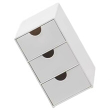 Desk Organizer with 3 Drawers Multifunctional Dustproof Stackable Office Supplies Organiser