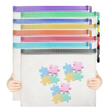 24PCS Mesh Zipper Pouch Bags,8 Colors Reusable Clear Travel Pouches for Organizing Board Game Office Home School Supplie