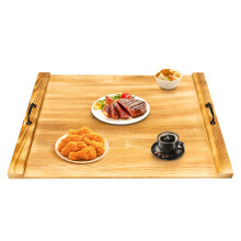 30 x 22 Wooden Noodle Board Stove Cover with Handles, Rustic Pine Stove for Gas and Electric