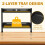 2 Tiers Clamp- Desk Shelf No Drill Desk Organizer Rack Space Saving Adjustable Metal Computer Desktop Clamp 5