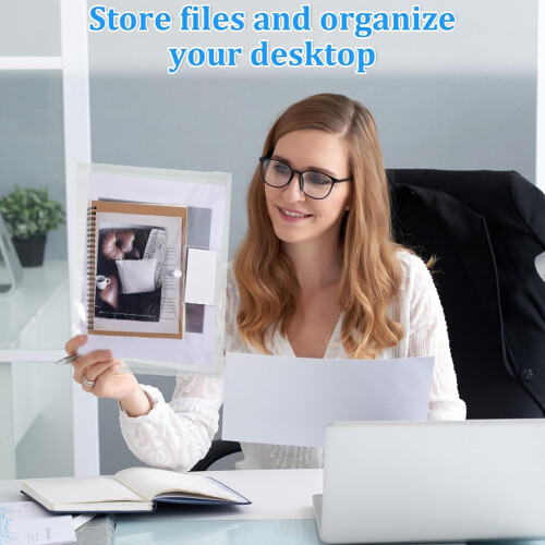 50 Pcs Plastic Envelopes File Folders with Snap Button Closure Document Organizer for Letter A4 Size Home Office