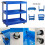 660 LBS Heavy Duty Tool Cart with Drawer | Rolling Workshop Storage Trolley 8
