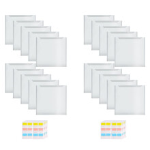 Scrapbook Paper Storage Organizer with 120 Sticky Index Tabs, 20 Pack Plastic Paper Storage Bag for Holding Paper File