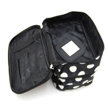 2X Kosmetiktasche mit Großem Fassungsvermögen, Doppellagiger Reißverschluss, Make--Tasche für Damen, Tragbarer Reise-Toilettenartikel-Organizer