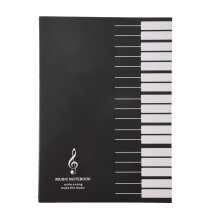 Fem Rader Musiknoter Notebook Musikfliken Staff Stave Notebook