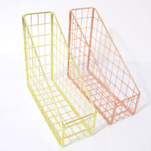 Gold Galvanisiertes Eisen Buch Halter Schreibtisch Regal Akten Zeit Schriften Buch Stand BüRo Haupt Brief Papier Organisator Halter