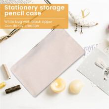 Canvas Zip Bags Canvas Pencil Pouch Canvas Makeup Bags Blank Canvas Pencil Case DIY Bags Cosmetic Pouch Makeup Bag