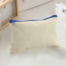 40 Pcs Canvas Zipper Bags Pencil Pouch Makeup Bags Blank Canvas Pencil Case Cosmetic Bag for Travel DIY School (S)