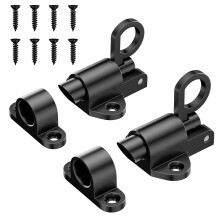 Heavy Duty SelfClosing Gate Latch, WeatherResistant Aluminum Alloy Spring Door Lock, 2 Pack Black