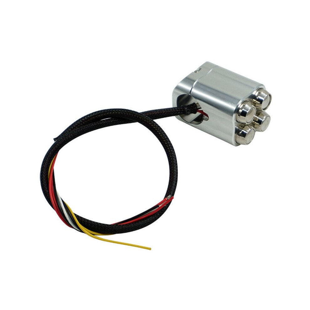 Motorcycle Multifunctional Handlebar Suitable 28Mm Handlebar Control Start Horn Turn Signal Light/Silver 6133711901961