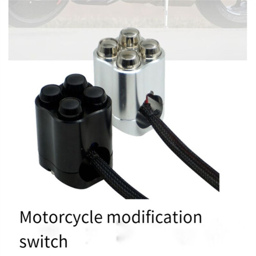 Motorcycle Multifunctional Handlebar  Suitable 28mm Handlebar Control  Start Horn Light Turn Signal Black 2