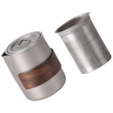 Travel Tea Set with Teapot and Double Layer Cups, Compact Lightweight Design for Camping and Hiking