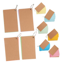 Index Cards with Rings and Cover, Lined Study Flashcards for Students, Nursing Exam Set of 10