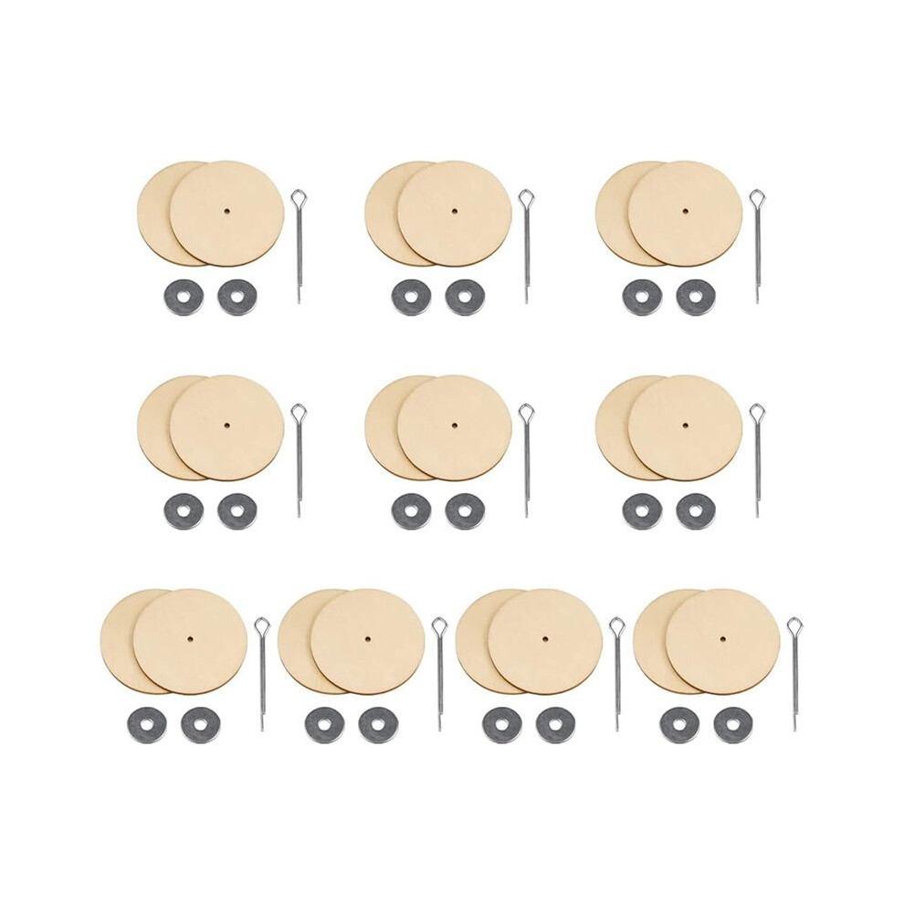 10 Sets Doll Joint Connectors Cotter Pin Joints And Wooden Fibreboard Disks Movable Engage Bolt Dolls Accessories, 20Mm 4712528673111