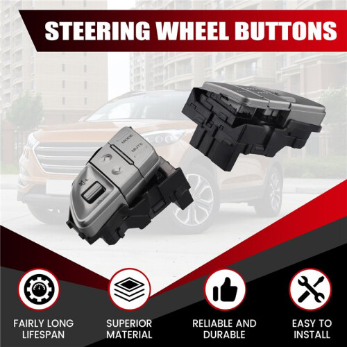 Car Multifunction Steering Wheel Button Volume Adjustment Cruise Control Button for  Tucson IX35 2010-2015 1
