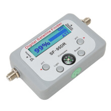 Digital Satellite Finder with Buzzer and ATT, Illuminated Display Meter for Precise Dish Alignment