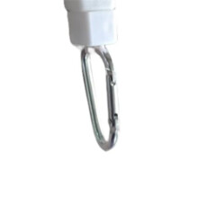 Polea para Plantas Colgador Retráctil Polea para Plantas Rueda de Altura Ajustable para Plantas Colgantes en Interiores (4 Piezas) Blanca