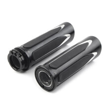 Black Handlebar 1 inch Hand Grips for  Touring Road King Street Glide Softail