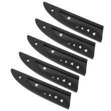 Knife Blade Guard for 6 Inch Boning Knife, Universal Kitchen Knife Sheath Set, 5 Pack Black